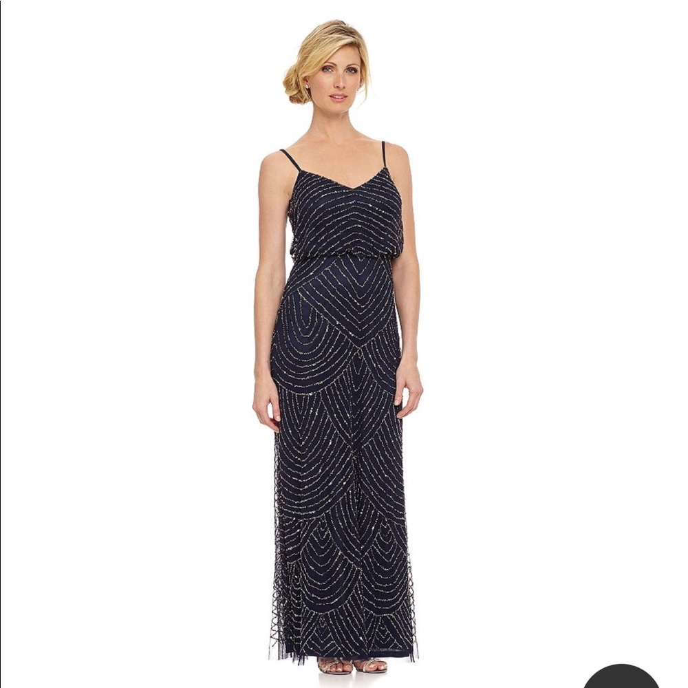 formal dresses india Badgley Mischka Blouson Gown, 2 / Blue